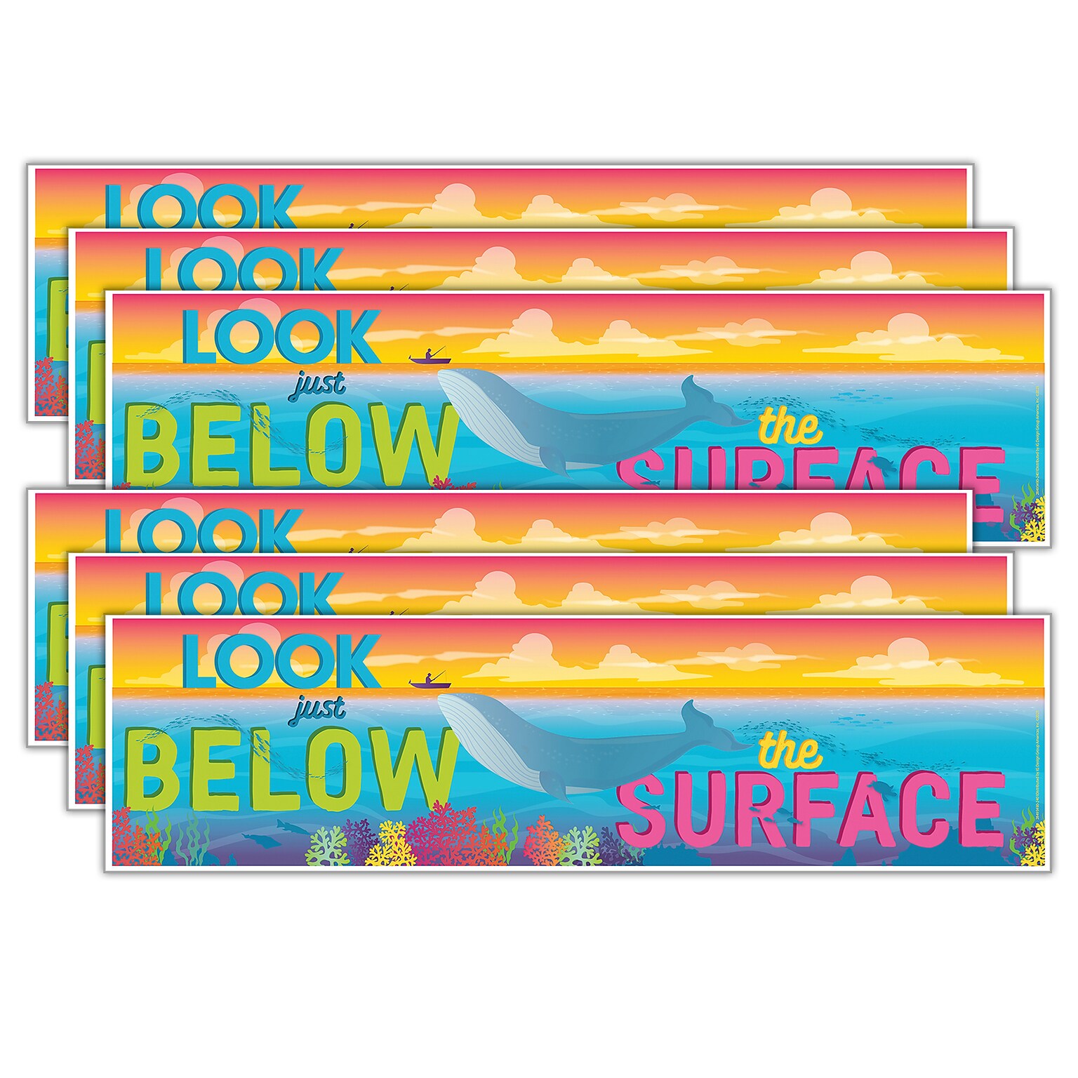 Eureka Seas the Day Banner - Horizontal, 6/Pack (EU-849349-6)