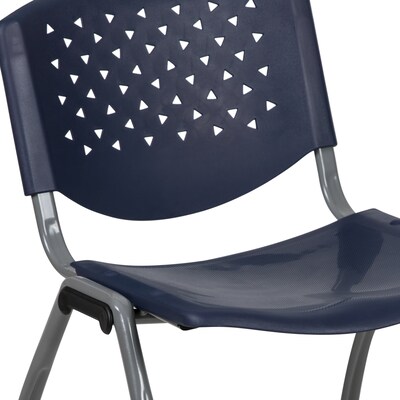 Flash Furniture HERCULES Series Plastic Stack Chair, Navy, 5 Pack (5RUTF01ANY)