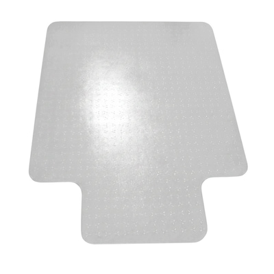 Floortex Cleartex TrYlok Carpet Chair Mat with Lip, 35 x 47, Designed for Low-Pile Carpet, Clear Vinyl (NRCMFLVT0003)