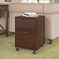 Bush Furniture Key West 2-Drawer Mobile Vertical File Cabinet, Letter Size, Lockable, Bing Cherry (K