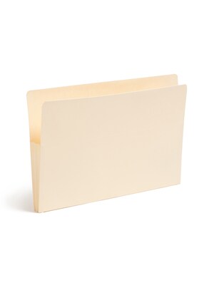 Smead Recycled Reinforced File Pocket, 1 3/4" Expansion, Legal Size, Manila, 25/Box (76114)