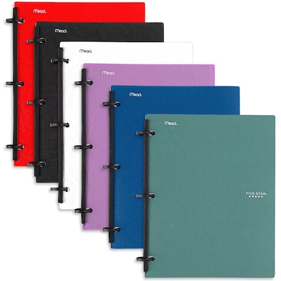 Five Star Flex 5-Subject Subject Notebooks, 8.5" x 11", College Ruled, 150 Sheets, Assorted Colors (08128)