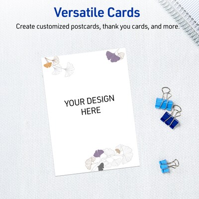 Avery Floral Design General Use Blank Cards, White, 20/Pack (S00-F4J)