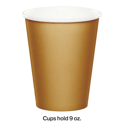 Creative Converting Touch of Color Paper Cups, Glittering Gold, 240/Carton (56103B)