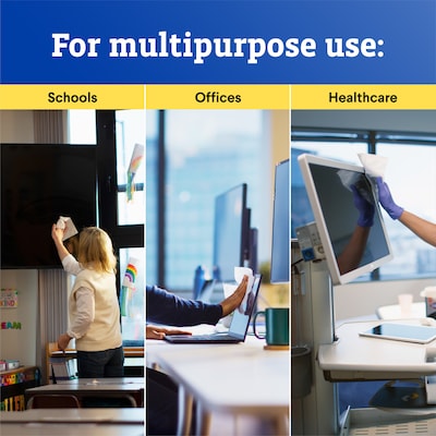 CloroxPro Clorox Screen+ Sanitizing Wipes, Bleach Free, Citrus Blend Scent, 75 Wipes/Container (60724)