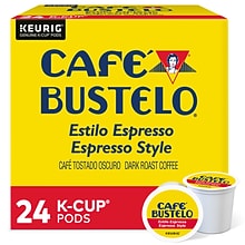 Cafe Bustelo Espresso Coffee, Dark Roast, Keurig® K-Cup® Pods, 24/Box (6106)