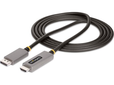 StarTech 6.6' 8K DisplayPort to HDMI Adapter Cable, Male to Male, Space Gray (133DISPLAYPORTHDMI21)