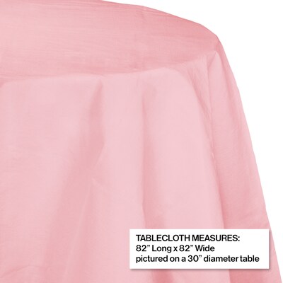 Creative Converting Touch of Color Octy Round Tablecloth, Classic Pink, 12/Pack (923274)