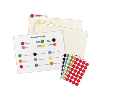 Avery Laser/Inkjet Color Coding Labels, 3/4" Dia., Light Blue, 1008 Labels Per Pack (5461)