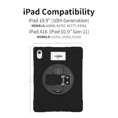 CODi Rugged Case iPad 11 A16 / iPad 10.9 (11th & 10th Generation), Black (C30705069)