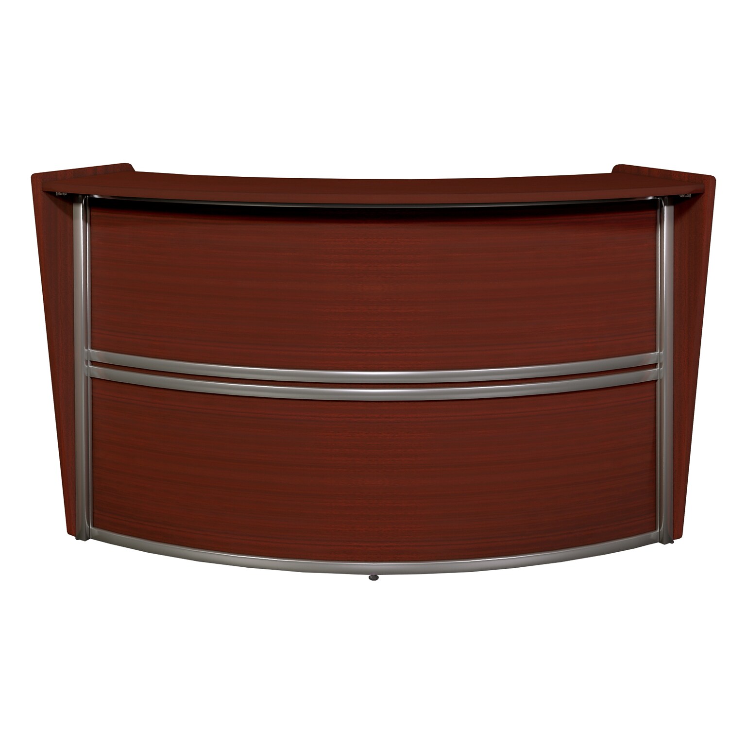 Regency Marque 72W Curved Reception Desk Workstation, Mahogany (77290MH)