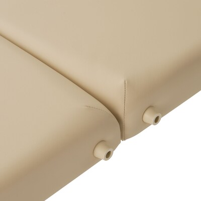 Master Massage 28" Argo Portable Massage Table in Cream with Walnut Legs (18075)