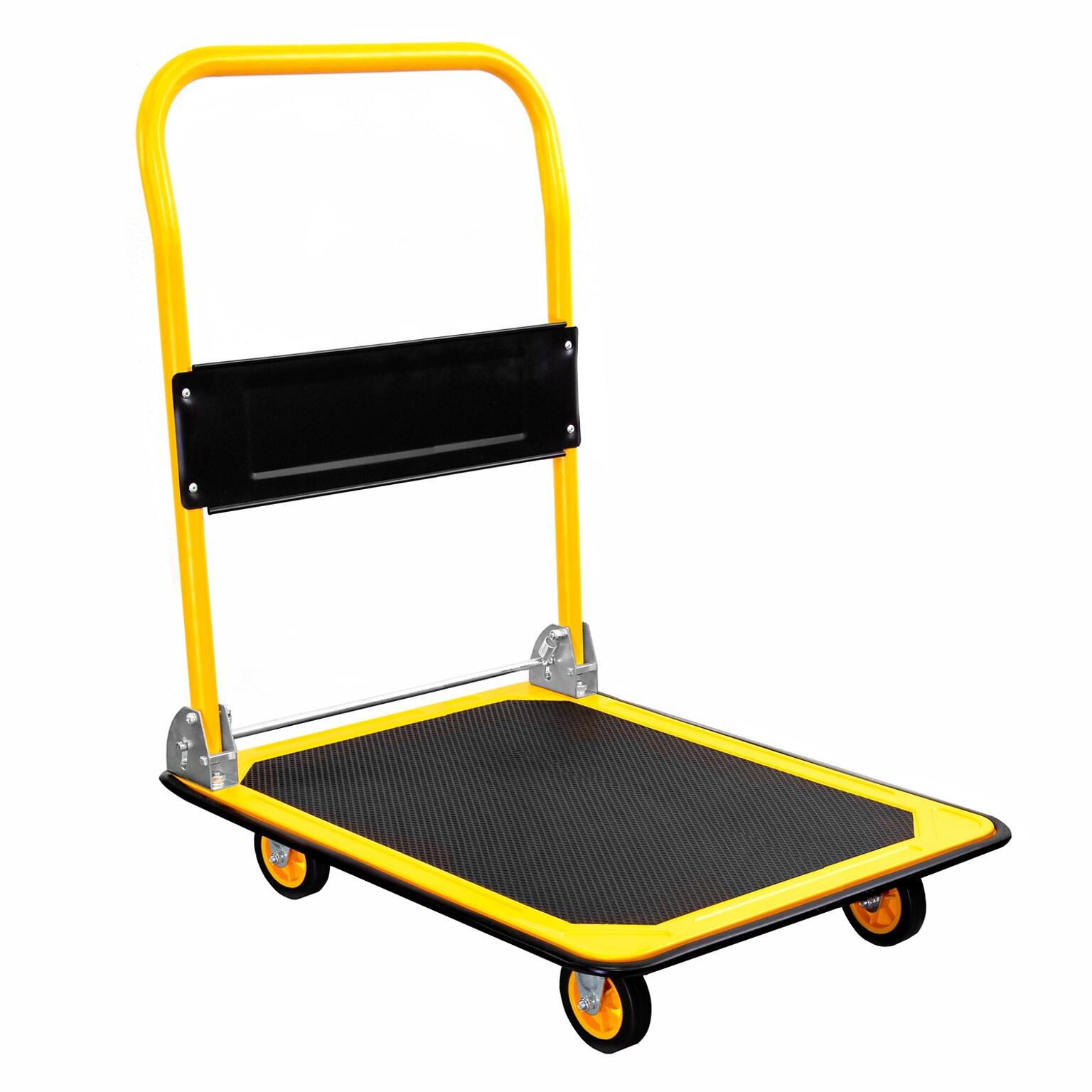 Mount-It! Foldable Flatbed with Swivel Wheels, 660 lb. Capacity, Black/Yellow (MI-921)