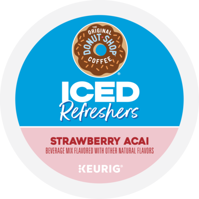 The Original Donut Shop Iced Refreshers Strawberry Acai, Keurig® K-Cup® Pods, 20/Box (5000379382)