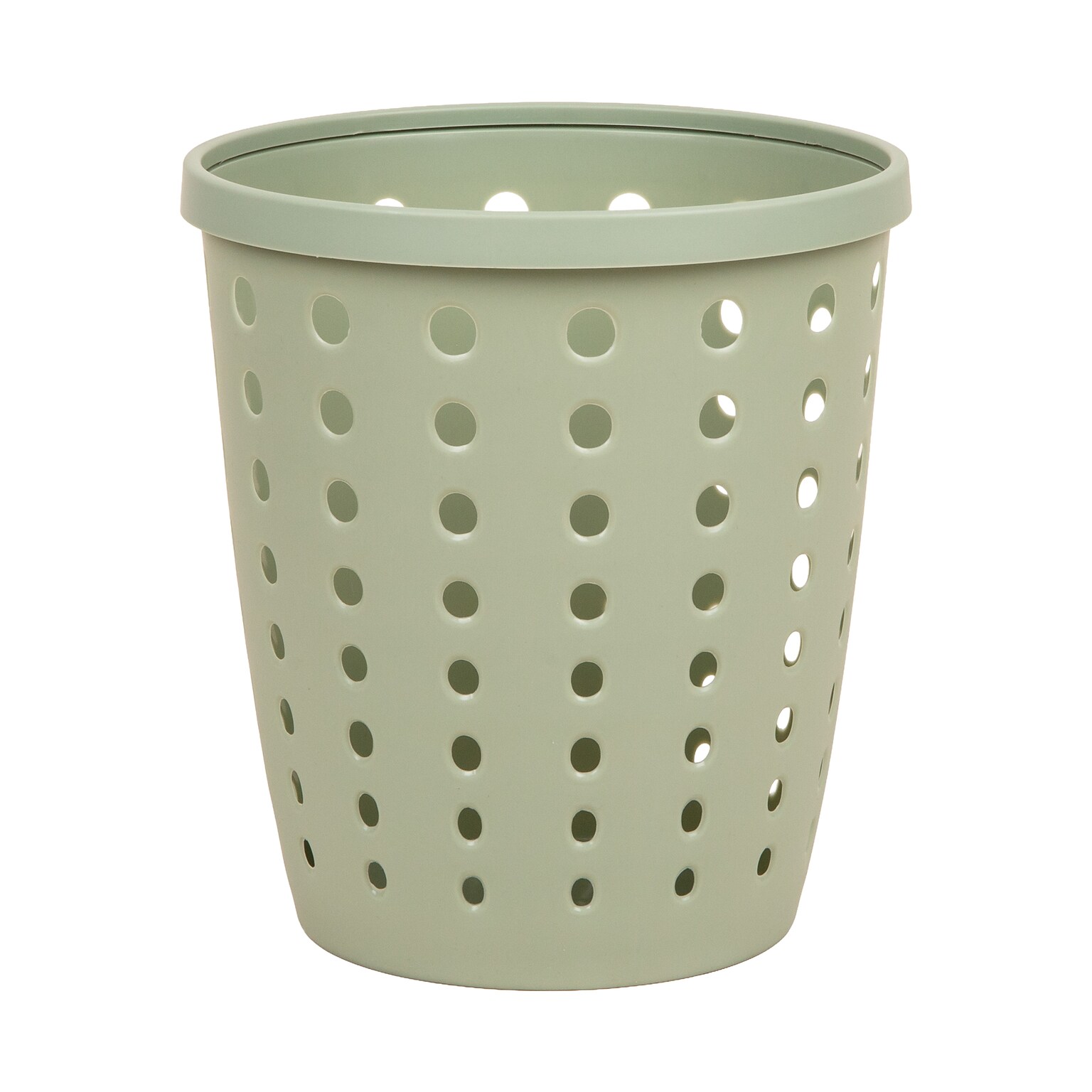Staples Plastic Trash Can, 2.8 Gallon, Sage Green (ST63895)