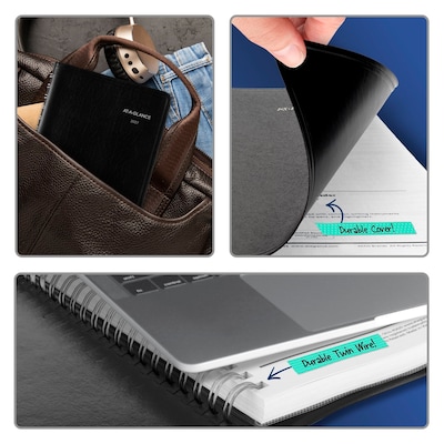2027 AT-A-GLANCE DayMinder 5" x 8" Daily Planner, Faux Leather Cover, Black (SK46-00-27)