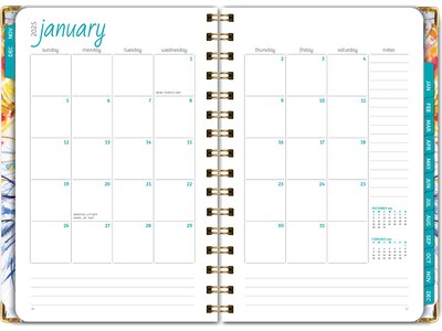 2025 Global Printed Products 5.5" x 8" Weekly & Monthly Planner, Paperboard Cover, Multicolor (SPLS25-58-20)