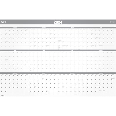 2024 Quill Brand® 32" x 48" Monthly Dry Erase Wall Calendar w/Marker 