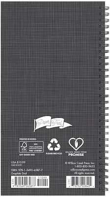 2026-2027 Willow Creek 3.5 x 6.5 Academic Weekly & Monthly Planner, Graphite Grid (65877)
