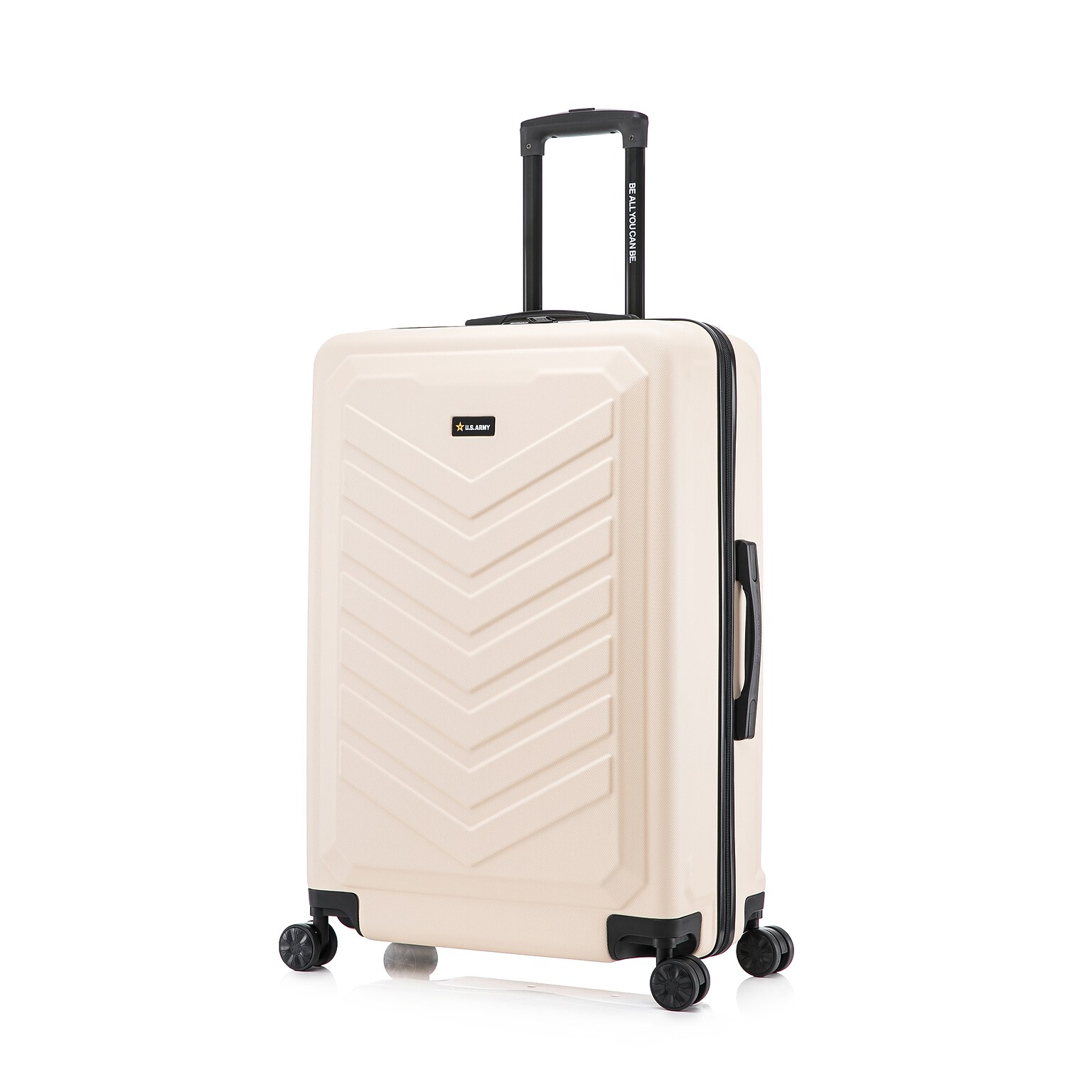 US Army FOX 28 Hardside Suitcase, 4-Wheeled Spinner, TSA Checkpoint Friendly, Sand (USLFOX00L-SAN)
