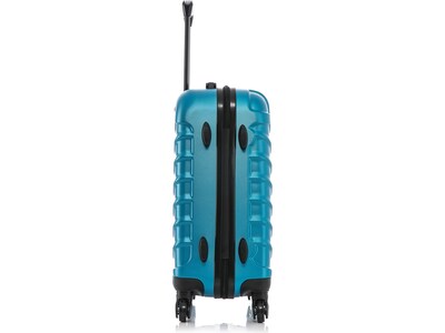 InUSA Endurance 21.45" Hardside Carry-On Suitcase, 4-Wheeled Spinner, Teal (IUEND00S-TEA)