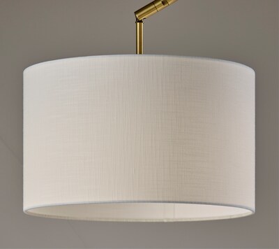 Adesso Chrystie 83.5"H Antique Brass Floor Lamp with Drum Shade (4053-21)