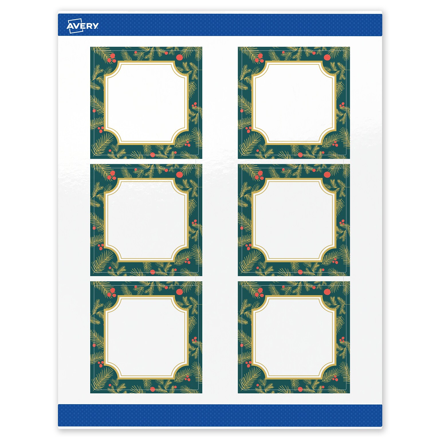 Avery Square Multipurpose Labels, 3 x 3, White, 60/Pack (19479370504)