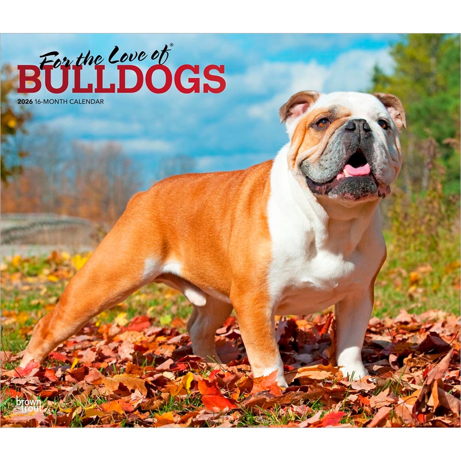 2026 BrownTrout For the Love of Bulldogs 14 x 12 Monthly Wall Calendar (9798330707133)
