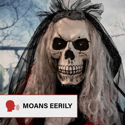 Haunted Hill Farm Life-Size Animatronic Skeleton Bride (HHBRIDE-1FLSA)