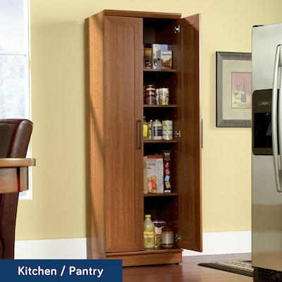 Sauder HomePlus 71"H Storage Cabinet with 5 Shelves, Sienna Oak (411963)