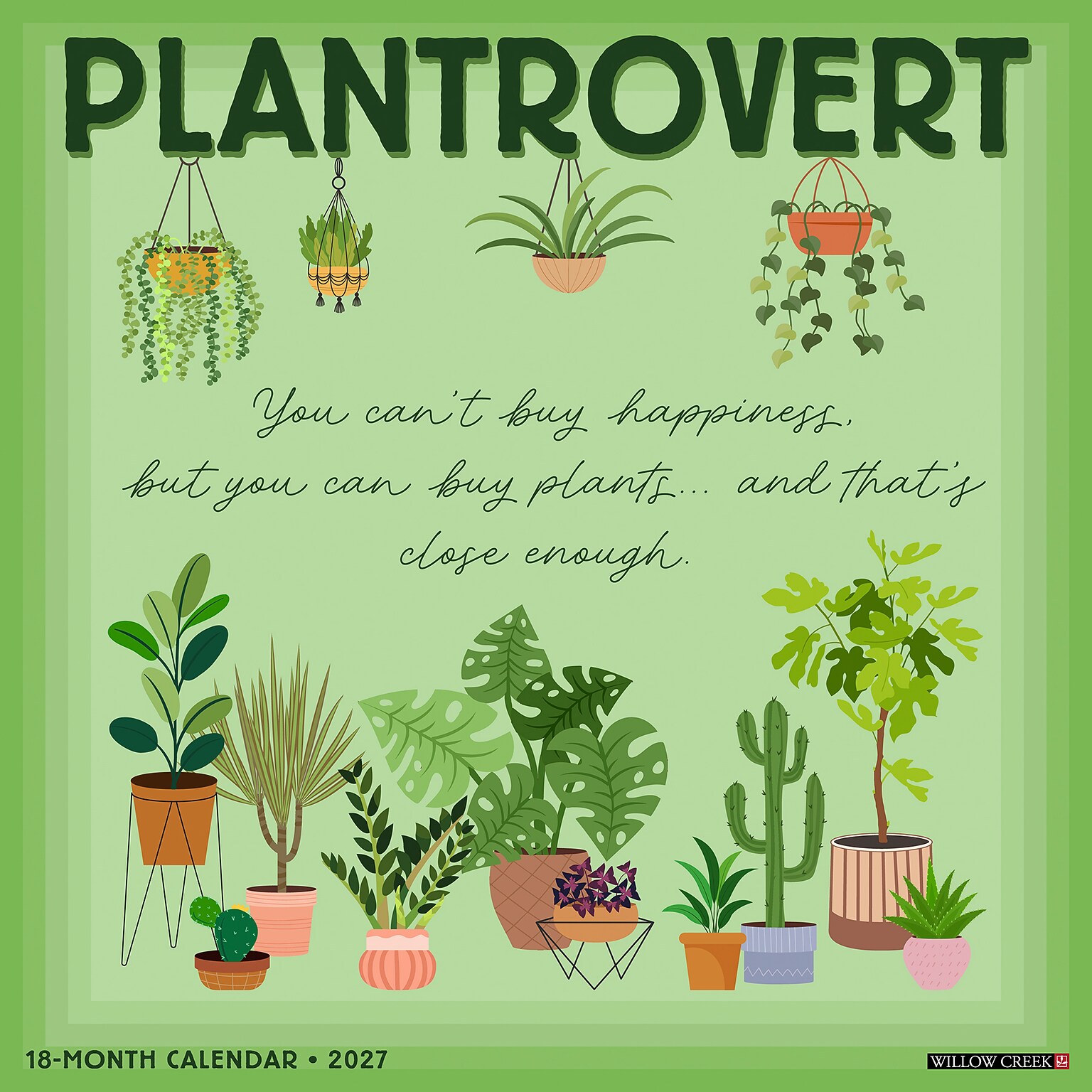 2027 Willow Creek Plantrovert 12 x 12 Monthly Wall Calendar, Assorted Colors (61817)