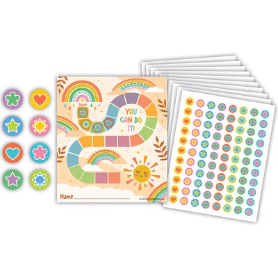 Teacher Created Resources Super Star Reward Trackers with Stickers, 5.25 x 6, Multicolored, 3 Pack