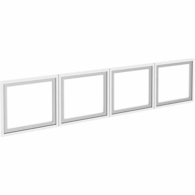 Lorell Essentials 72W Desk-Mount Hutch Frosted Glass Door, Frost (LLR59713)