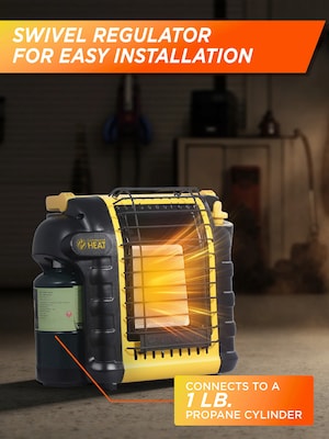 Commercial Heat 9000 BTU Portable Outdoor Radiant Propane Patio Heater, Yellow (CHP9000Y)