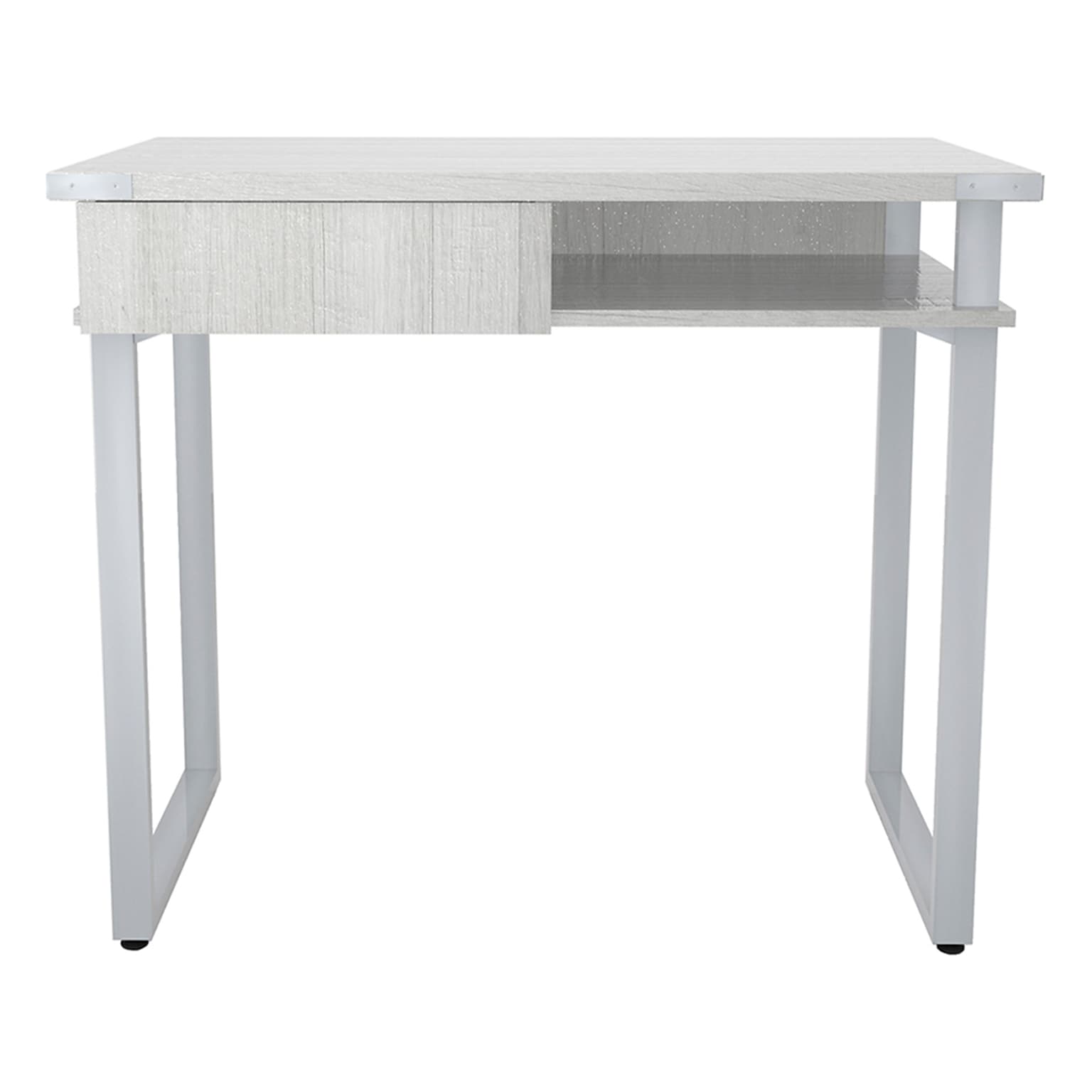 Safco Mirella SOHO 36W Table Desk with Drawer, White Ash (5512WAH)