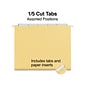 Quill Brand® Hanging File Folders, 1/5-Cut, Letter Size, Yellow, 25/Box (7387QYW)