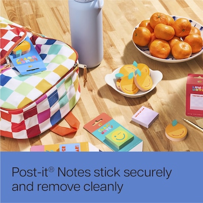 Post-it Lunch Notes Youre My Jam Sticky Notes, 1.9 x 1.9, Red/Purple, 100 Sheets/Pad (SBTS26-LN-2)