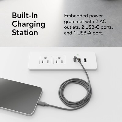 Bush Business Furniture Synergy 72"W Trapezoid Shaped Conference Table, White (SGD172WH)