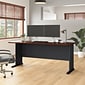 Bush Business Furniture Cubix 72"W Desk, Hansen Cherry/Galaxy (WC94472)