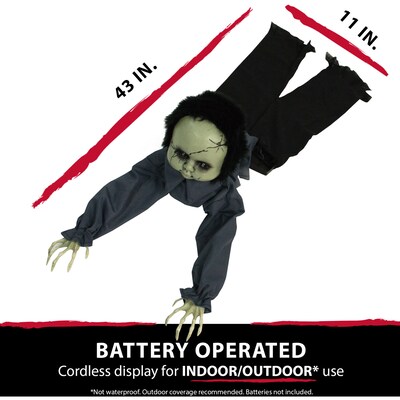 Haunted Hill Farm Animatronic Haunted Crawling Baby Doll (HHGBBOY-1LSA)