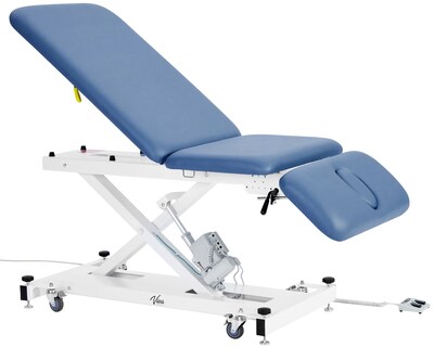 Viva Comfort XRO 3-Section Electric Height and Back Adjustable Exam Table, 600 lbs. Capacity, Blue (ADI903-21-BLU-MK)