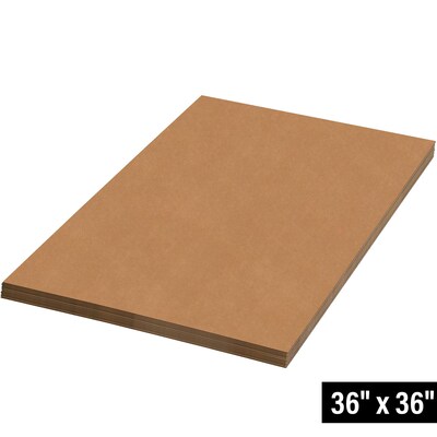 The Packaging Wholesalers 36 x 36  Staples Corrugated Sheet, 5/Bundle (BSSP3636)