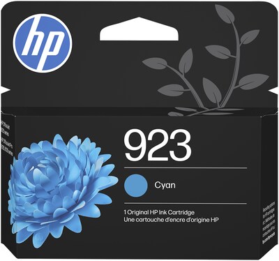 HP 923 Cyan Standard Yield Ink Cartridge, Prints Up to 400 Pages (4K0T0LN)