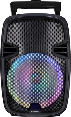 IQ Sound 15” Portable Bluetooth Speaker with TWS, Black, (IQ-5715DJBT)