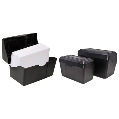 Innovative Storage Designs Black Index Card Holder, 4" x 6", 6 Packs (AVT45002-6)