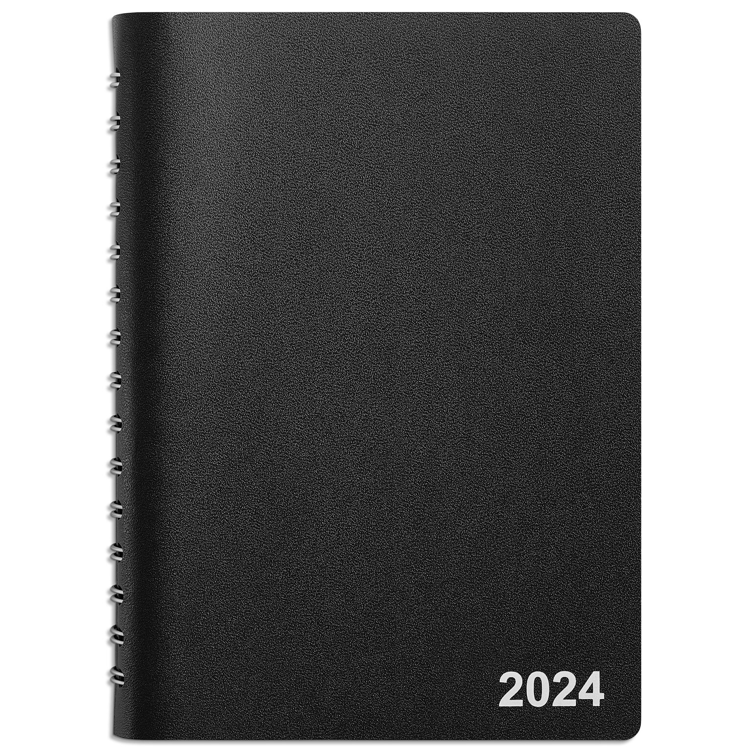 2024 Staples 5 x 8 Daily Appointment Book, Black (ST58452-24)