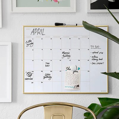 Ubrands Magnetic Dry Erase Calendar Board