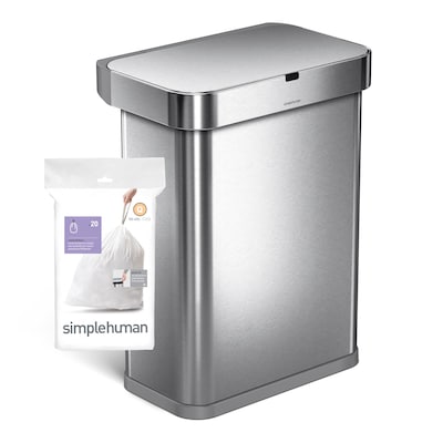 simplehuman Custom Fit Can Liners G 8 Gallons White Pack Of 240