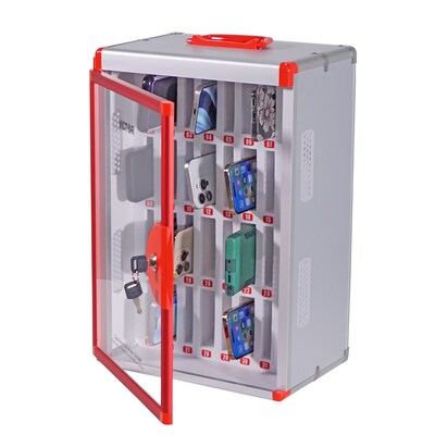 Victor Classroom Cell Phone Lockable Locker, 18.5 x 16.25 x 8.6, Multicolored (VCTPB032)
