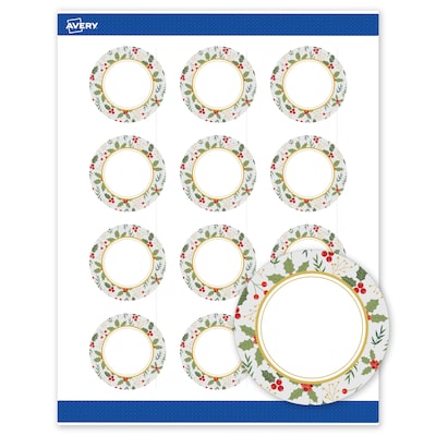 Avery Circle Multipurpose Labels, 2 Dia., White, 120/Pack (19479370463)